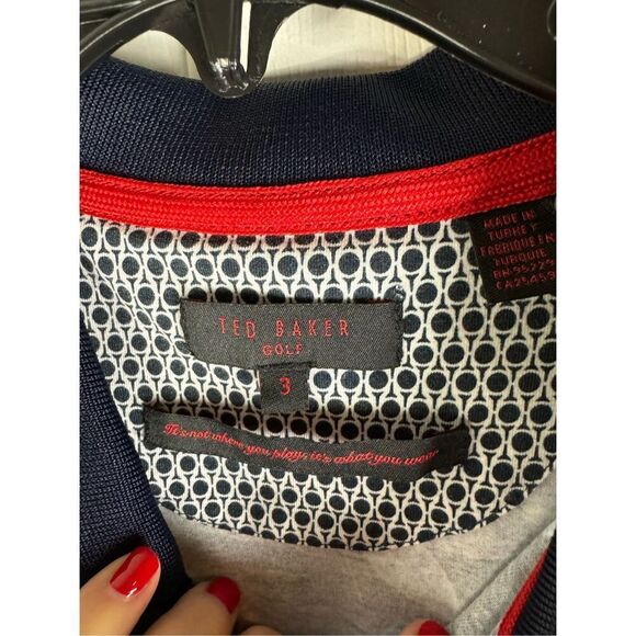 Ted Baker Mens Golf Shirt Size 3 Medium - Picture 3 of 5